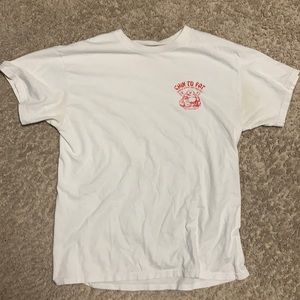 white and red zumiez tee shirt